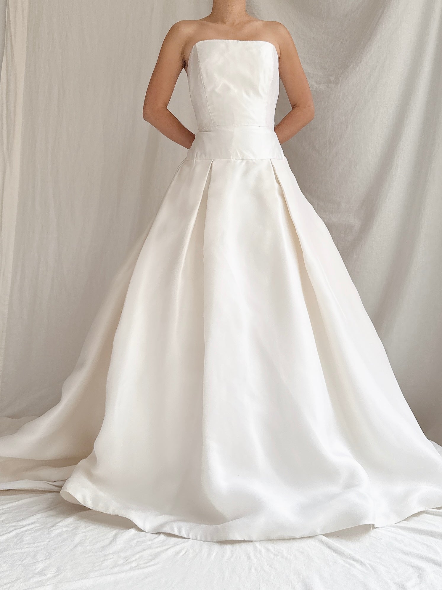 1990s Lazaro Mikado Silk Gown - S/6