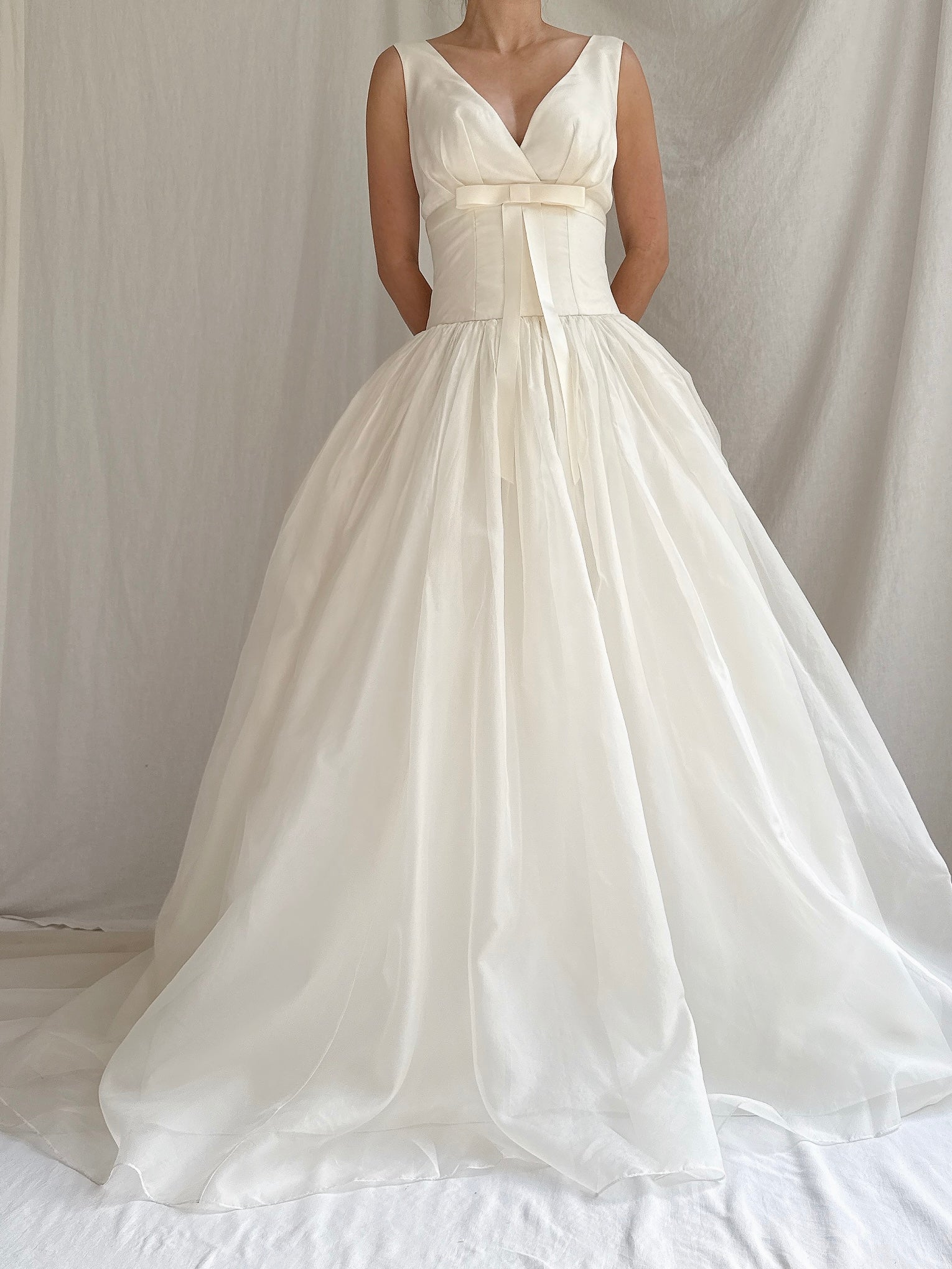 Vintage Silk Organza Gown - S