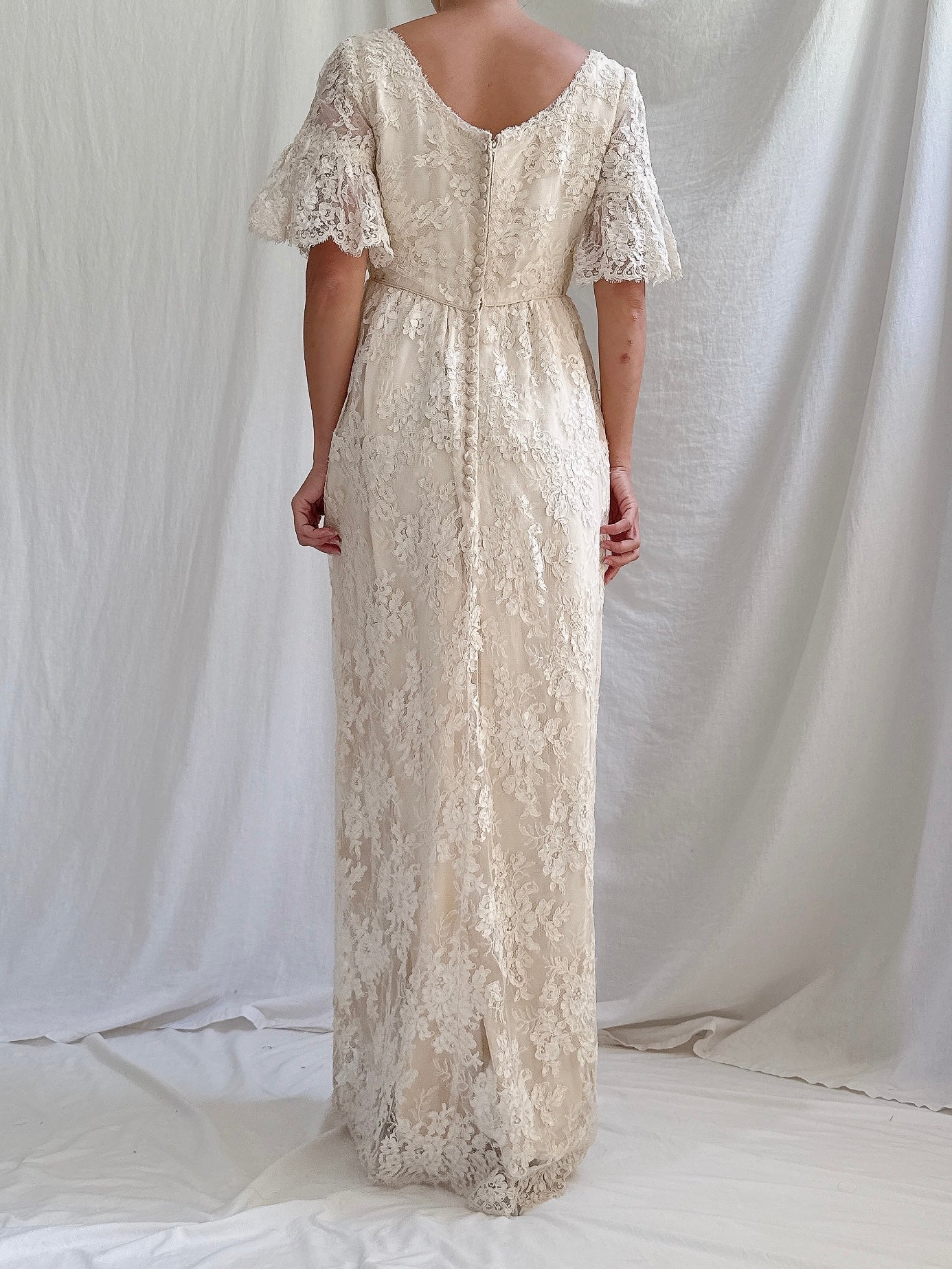 1969s Alencon Lace Dress - XS