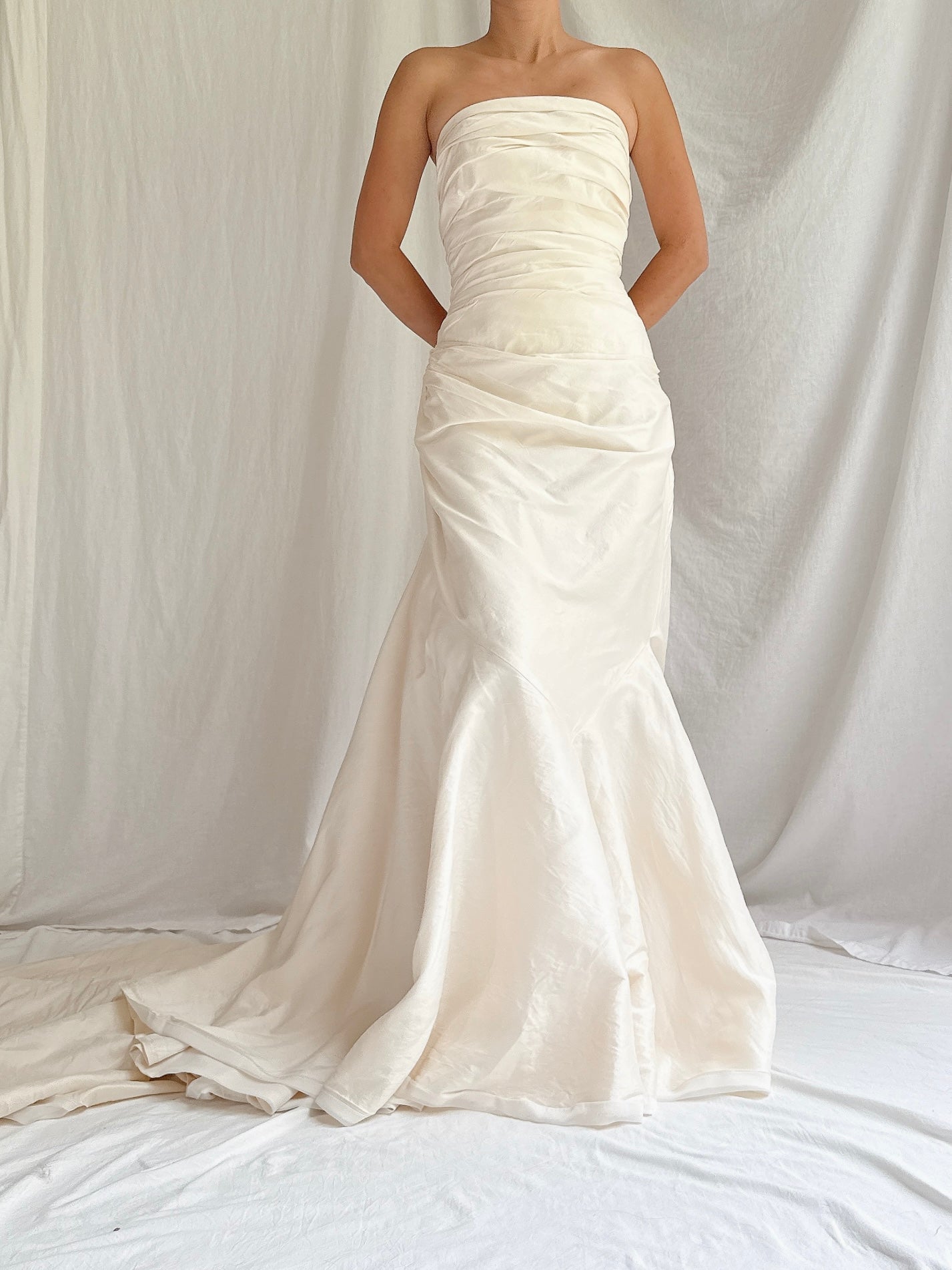 Vintage Strapless Silk Gown - M/8/10