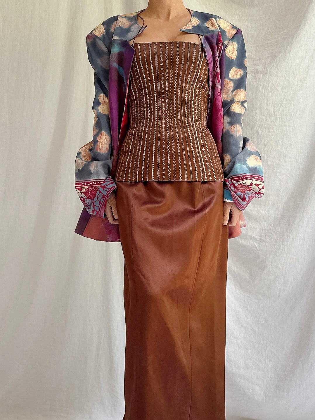 Vintage Emmanuelle Khanh  Abstract Jacket - M/L FR 44