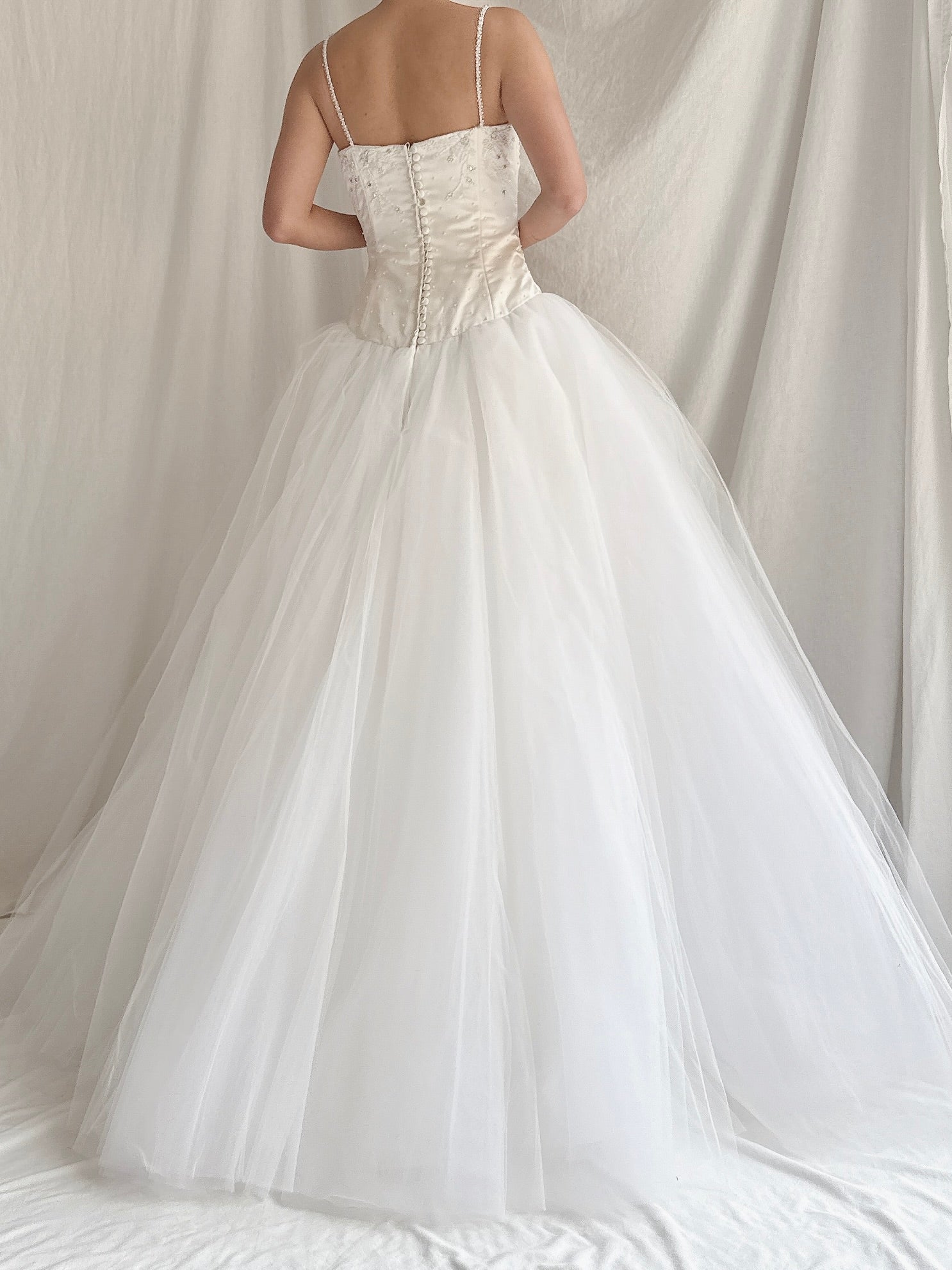 Vintage Silk and Tulle Gown - S/4