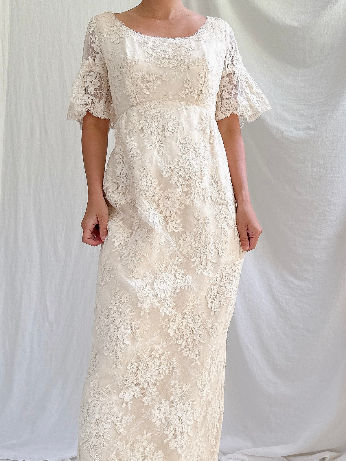 1969s Alencon Lace Dress - XS