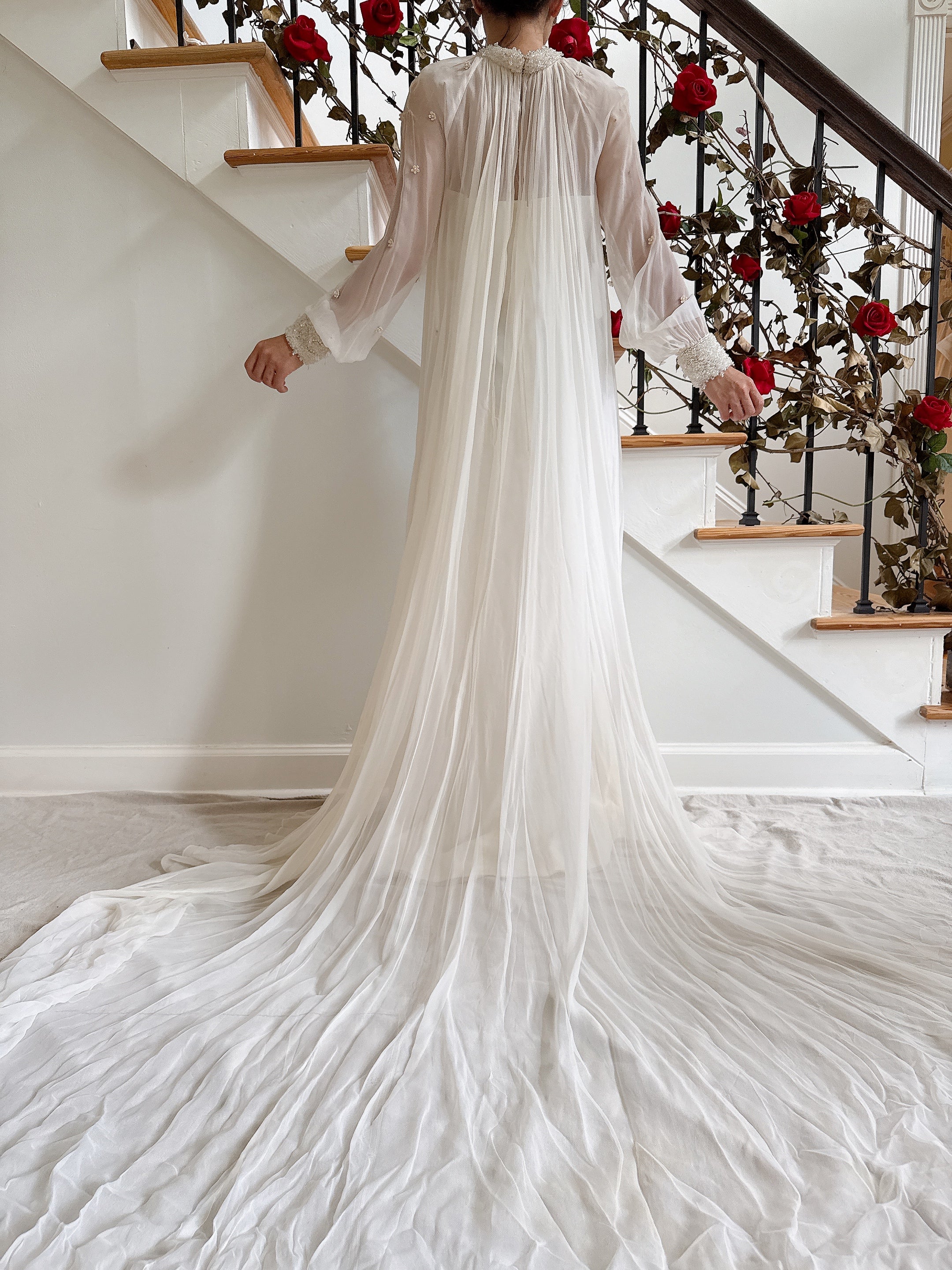 1960s Chiffon Gown - 33B/27W/40H/57L