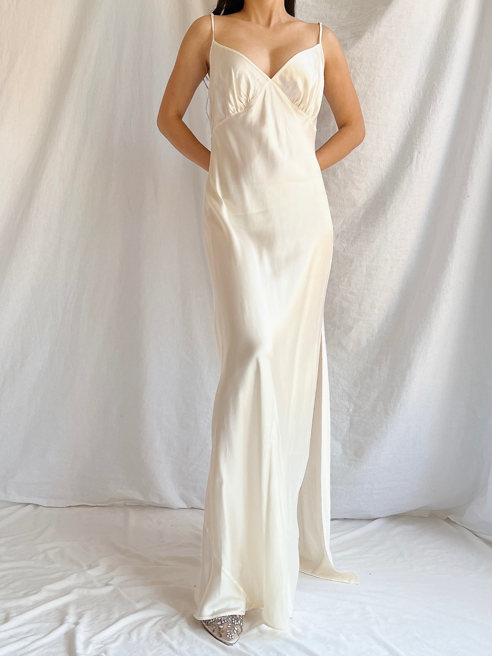 2000s Silk Bias Cut Slip Dress - M | G O S S A M E R 2000s Silk Bias Cut Slip Dress - M | G O S S A M E R