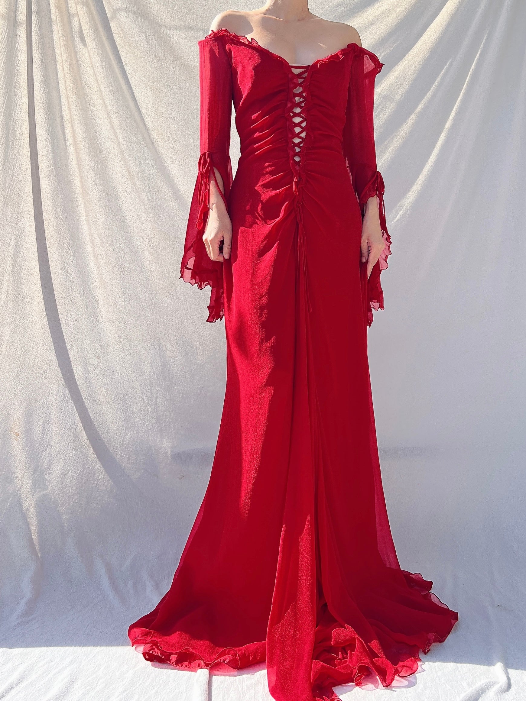 Vintage Silk Belleville Sassoon Gown - M UK 14