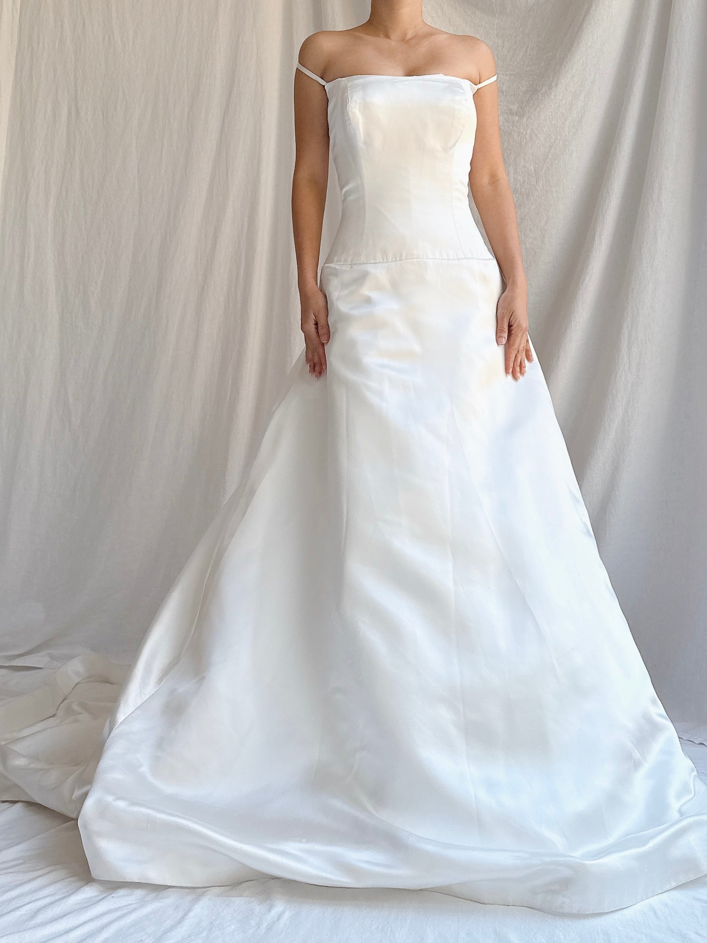 1990s Reem Acra Satin Gown - M/8