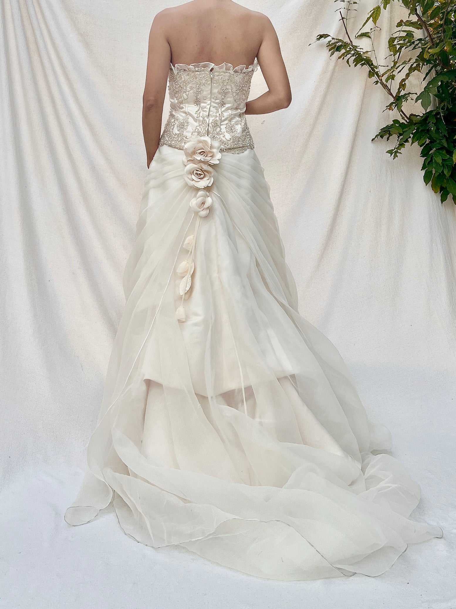 Vintage Beaded Organza Dress - S | G O S S A M E R Vintage Beaded Organza Dress - S | G O S S A M E R