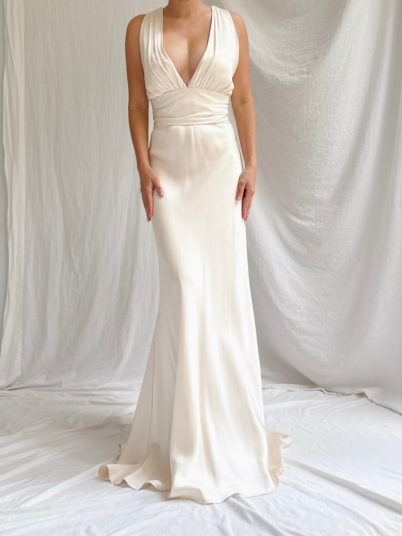 Vintage Silk Bias Gown - M/8