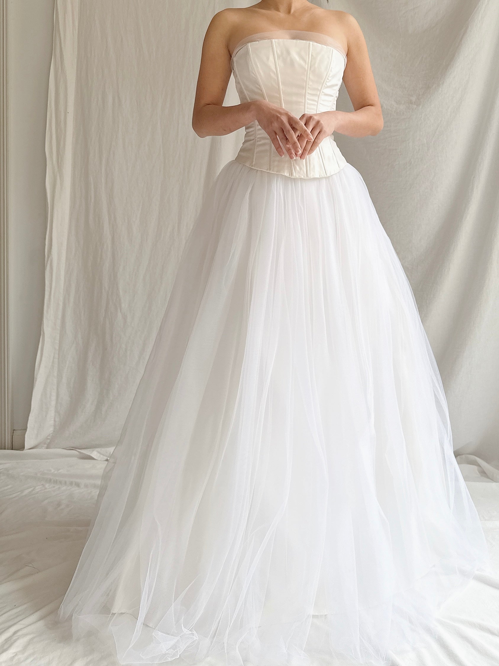 Vintage Gunne Sax Strapless Tulle Gown - XS/2