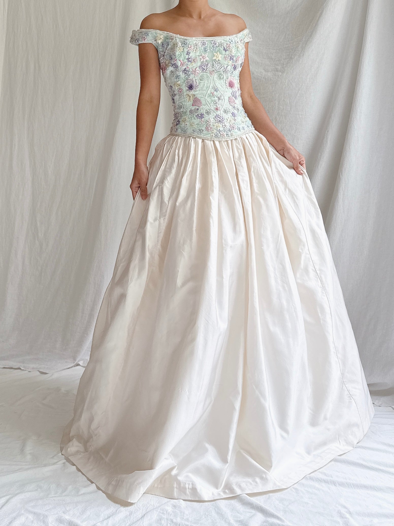 Vintage Bellville Sassoon Bustier and Silk Skirt - M/L UK14/16