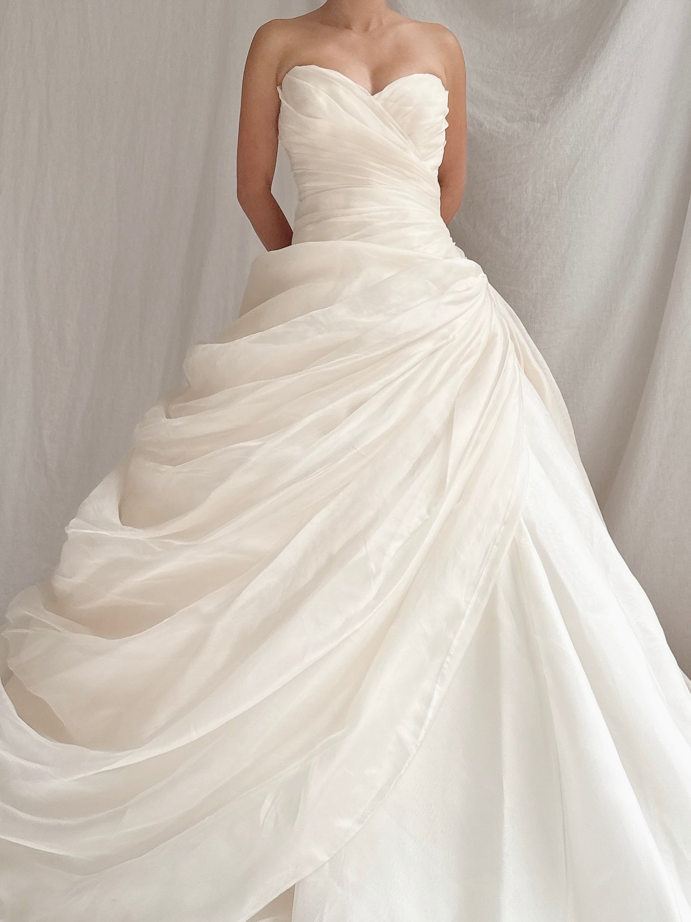 Vintage Romona Keveza Silk Gown - M