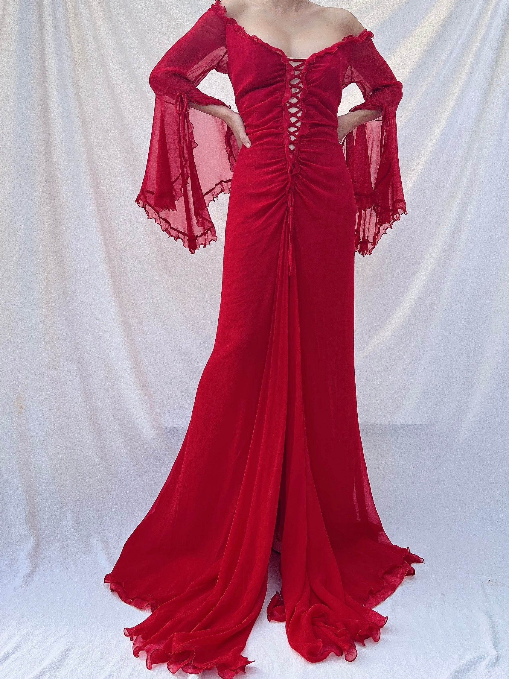 Vintage Silk Belleville Sassoon Gown - M UK 14