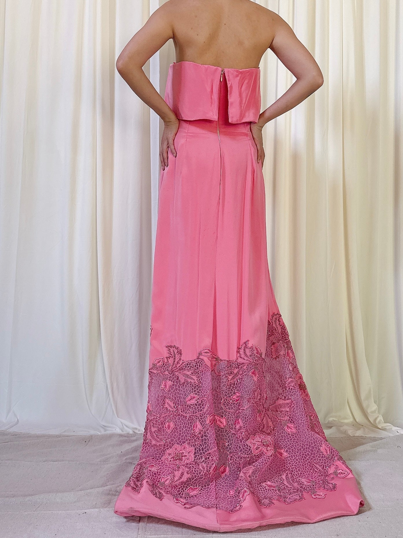 Vintage Pura Seta Pink Dress - FR 48