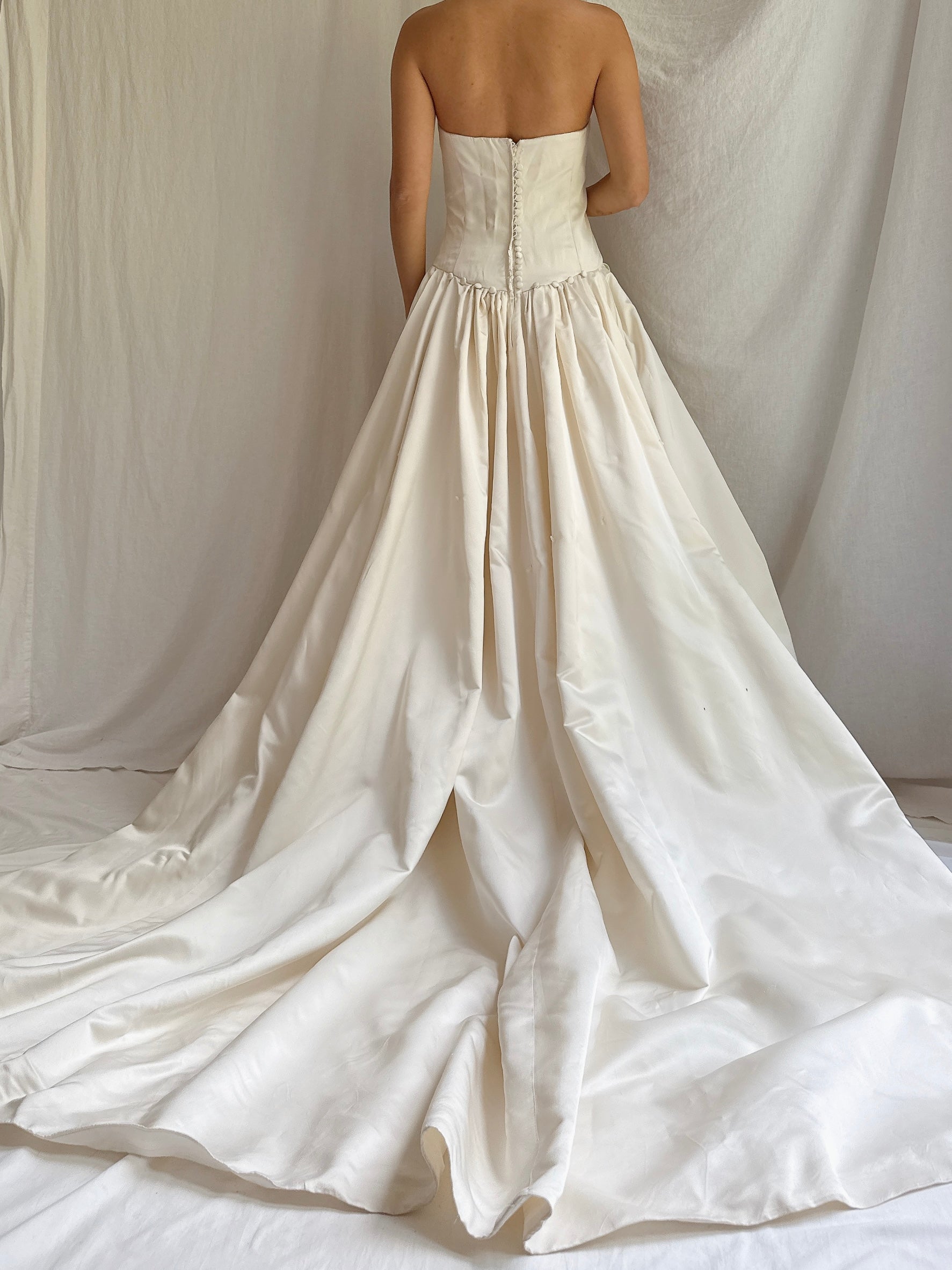 Vintage Amsale Silk Satin Gown - S