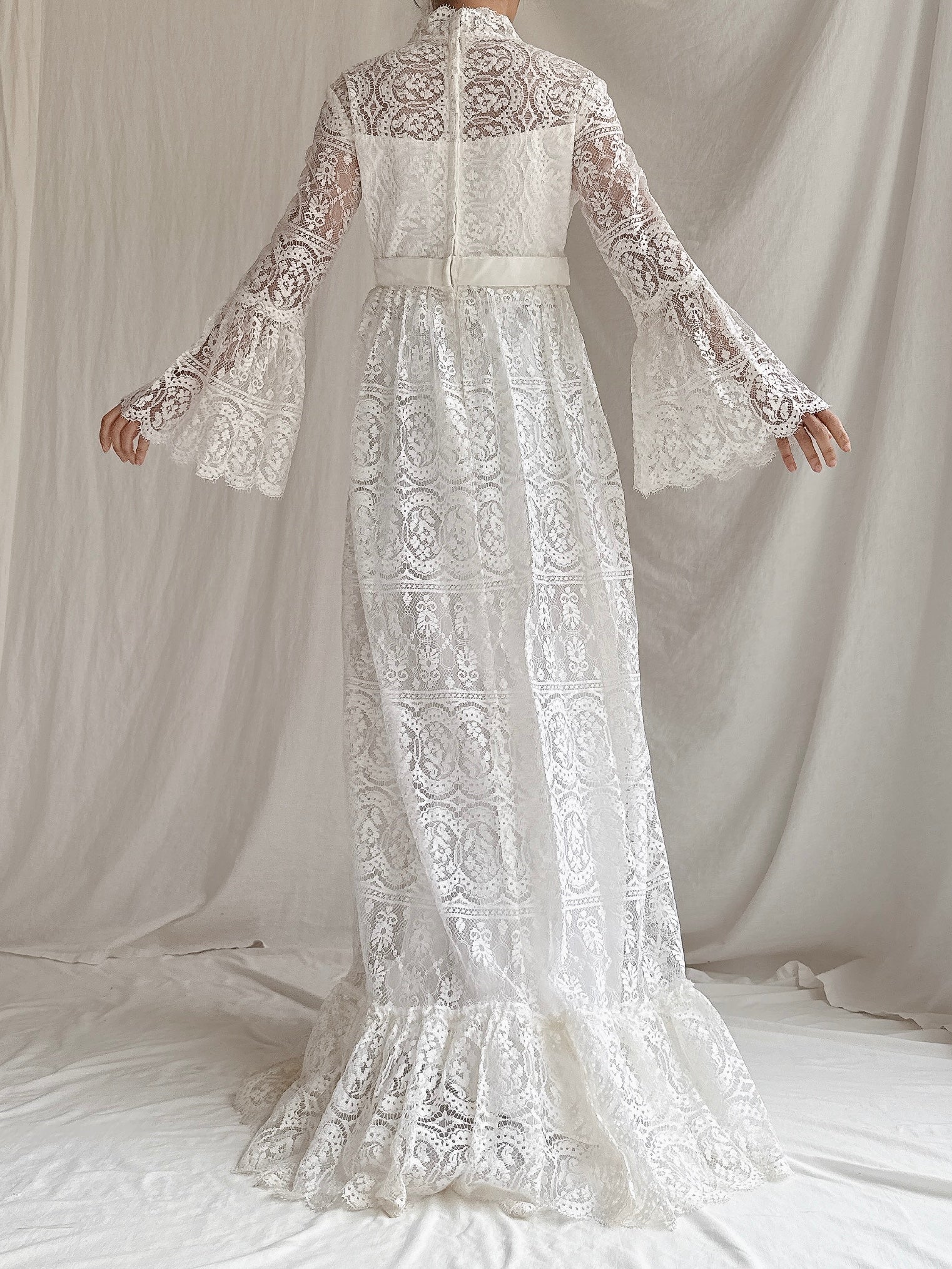 1970s Crochet Column Dress - S