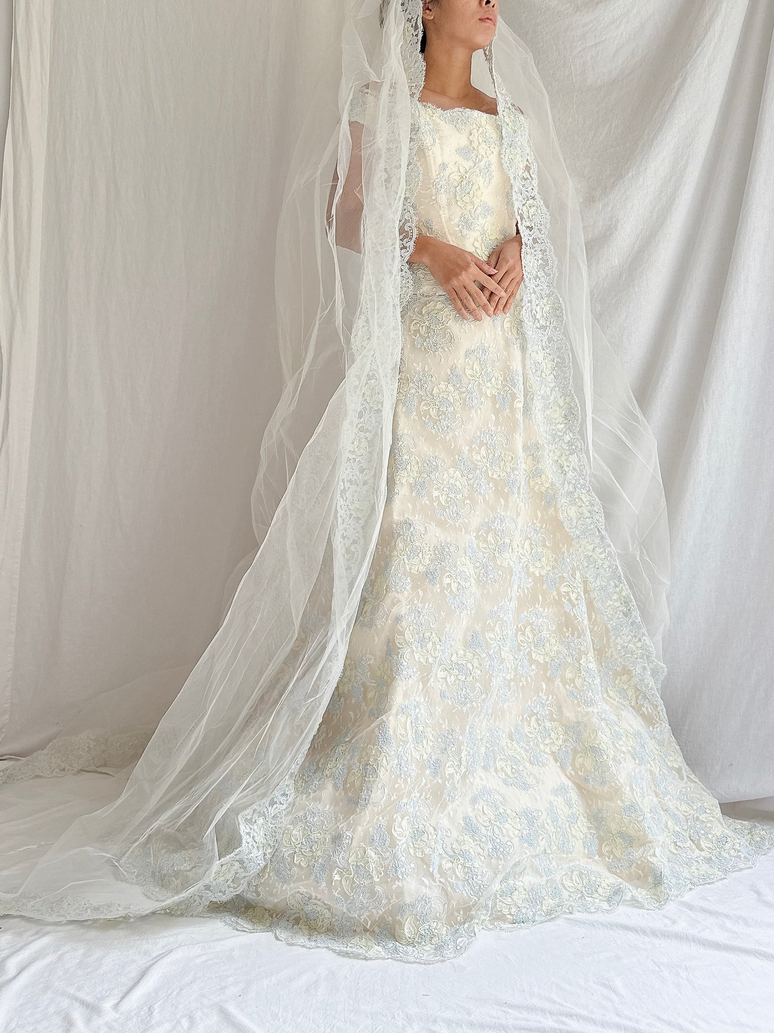 Vintage Aimee Atelier Couture Alencon Lace 3-Piece Set - L/IT 46