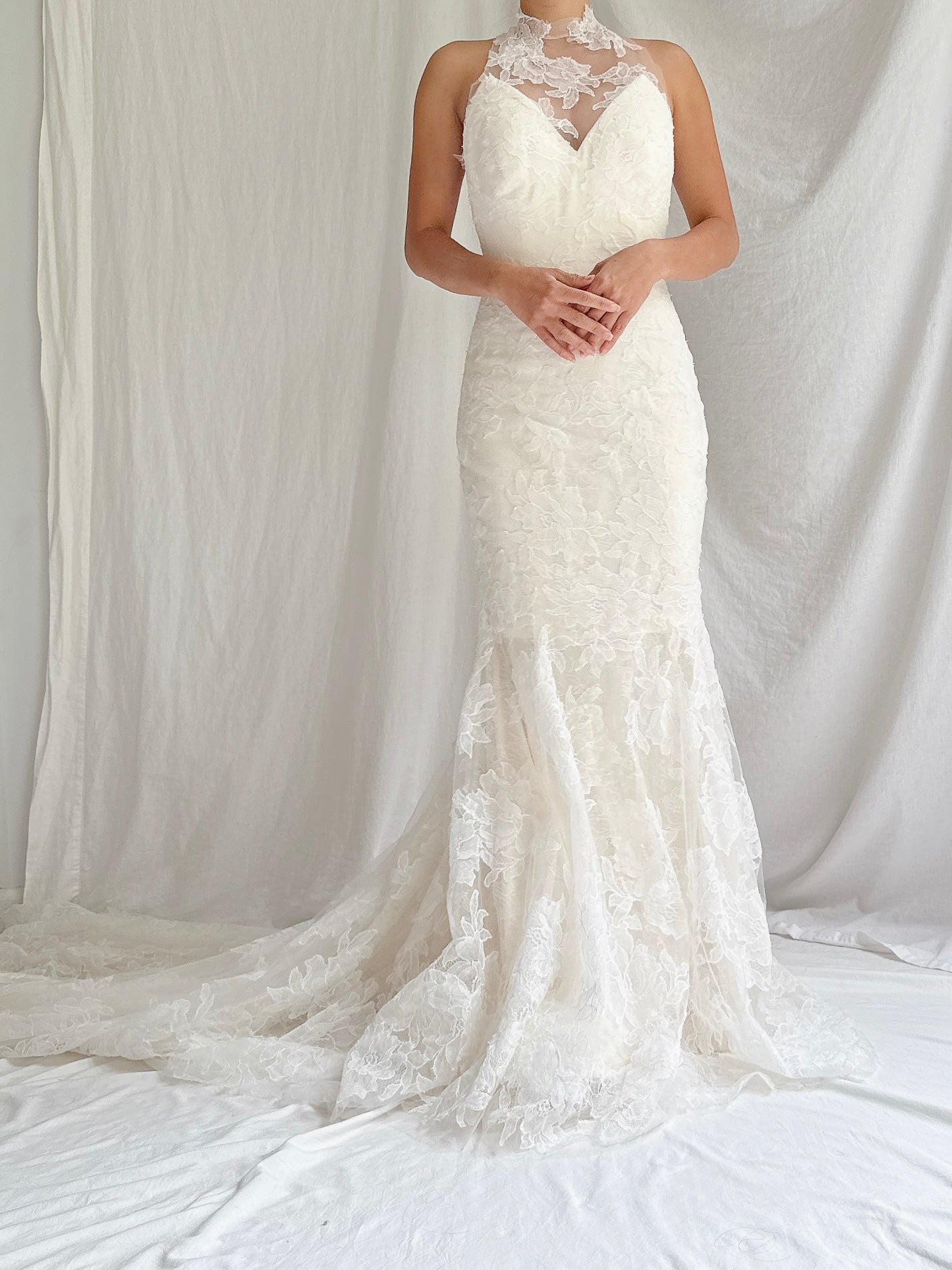 00 Vera Wang Silk Lace Gown - XXS/0