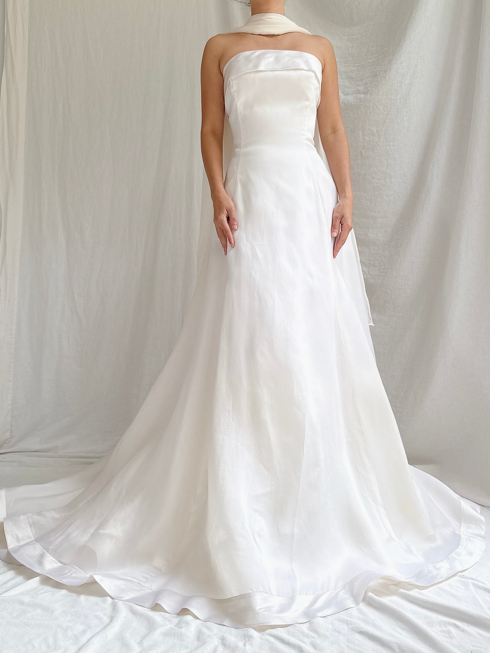 Vintage Angelina Bridal Couture Silk Organza Gown - M/10