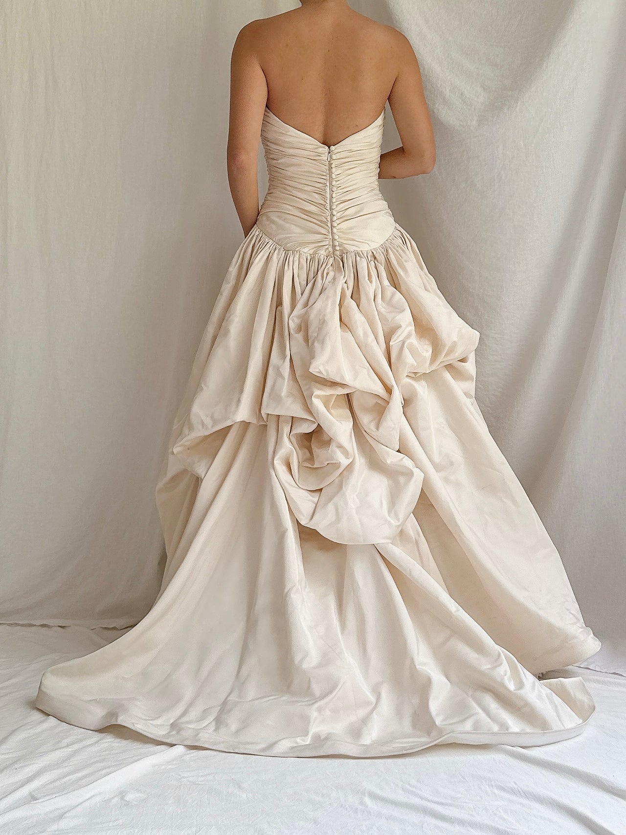 Vintage Strapless Lazaro Silk Gown XS/4