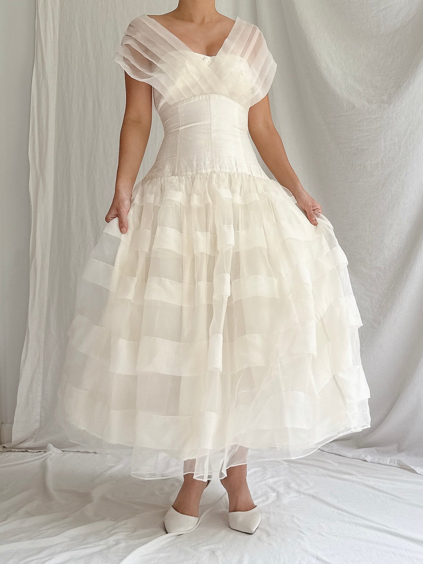 Vintage Silk & Organza Dress - S