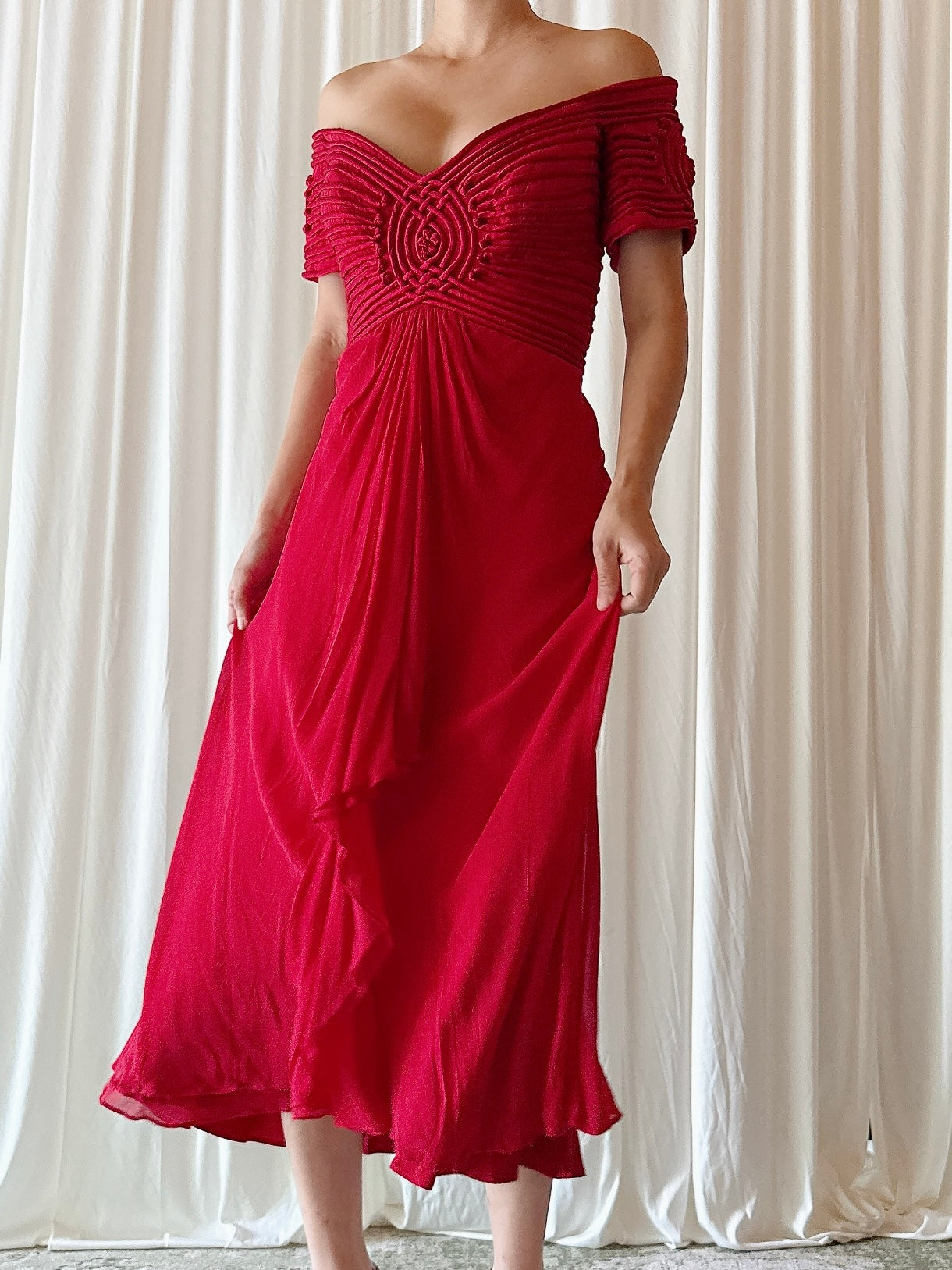 Vintage Belleville Sassoon Red Dress - US 8