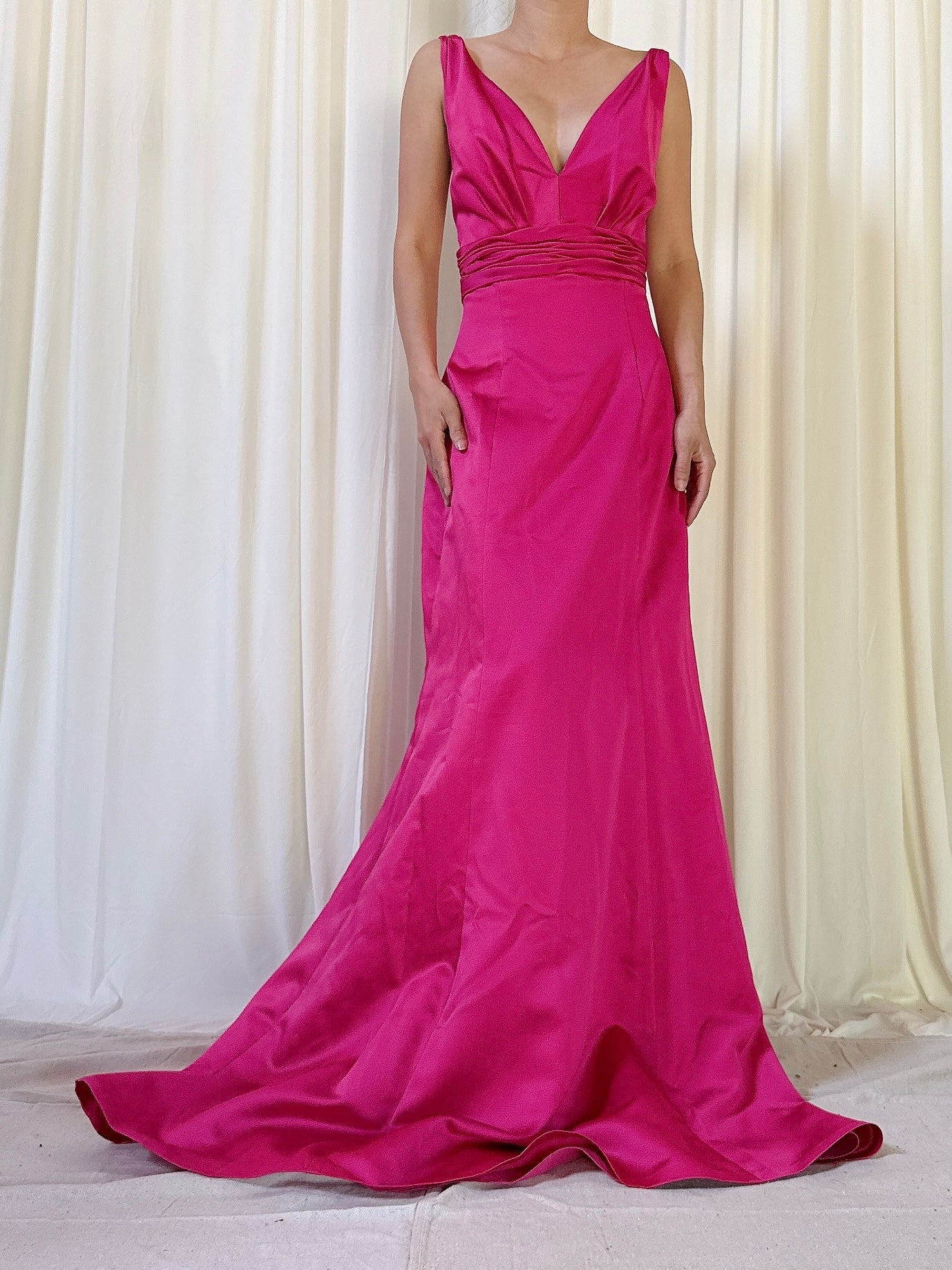 Vintage Bellville Sassoon Pink Dress - L UK 14