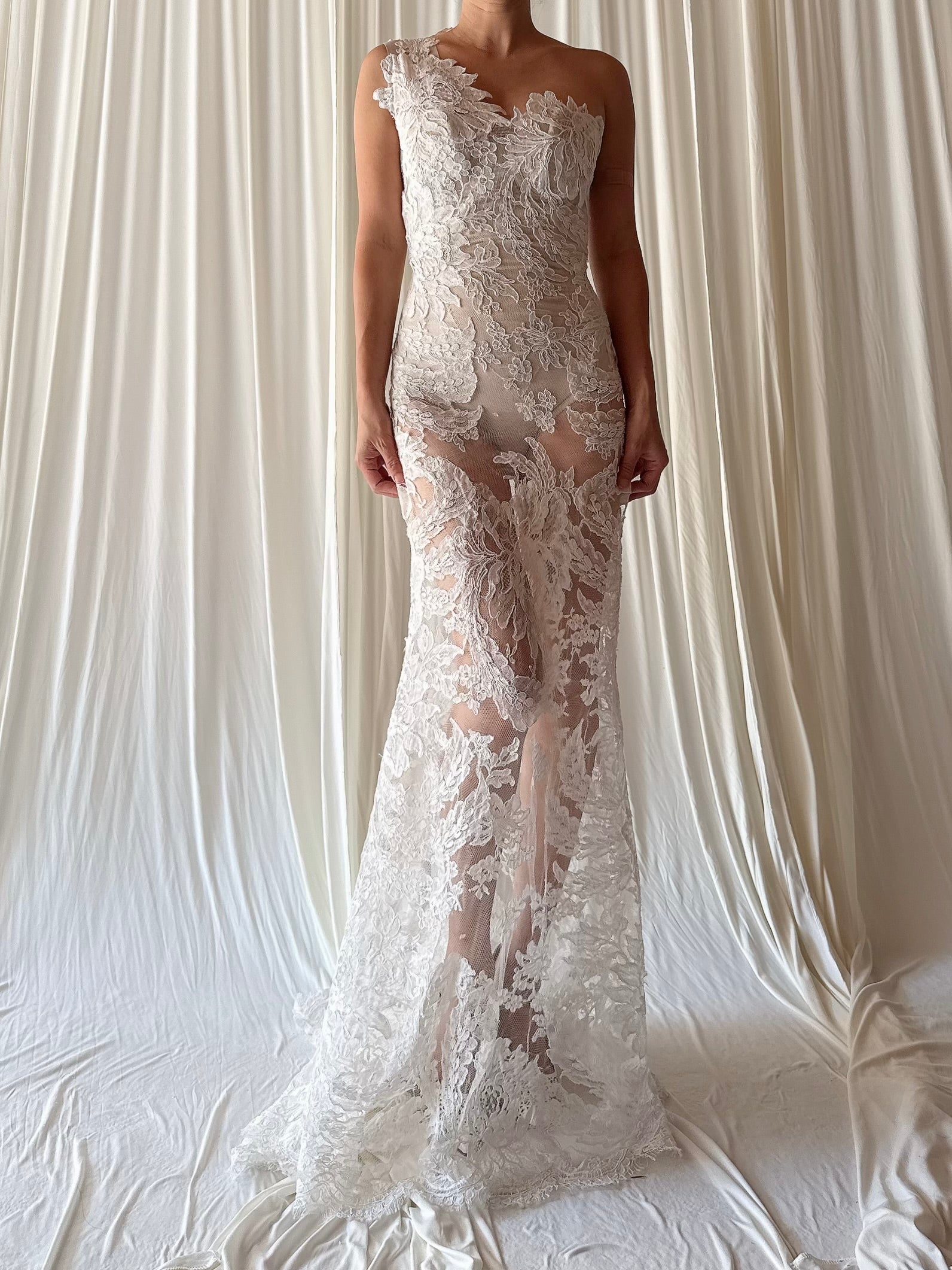 Vintage Anna Maier Lace Gown -S