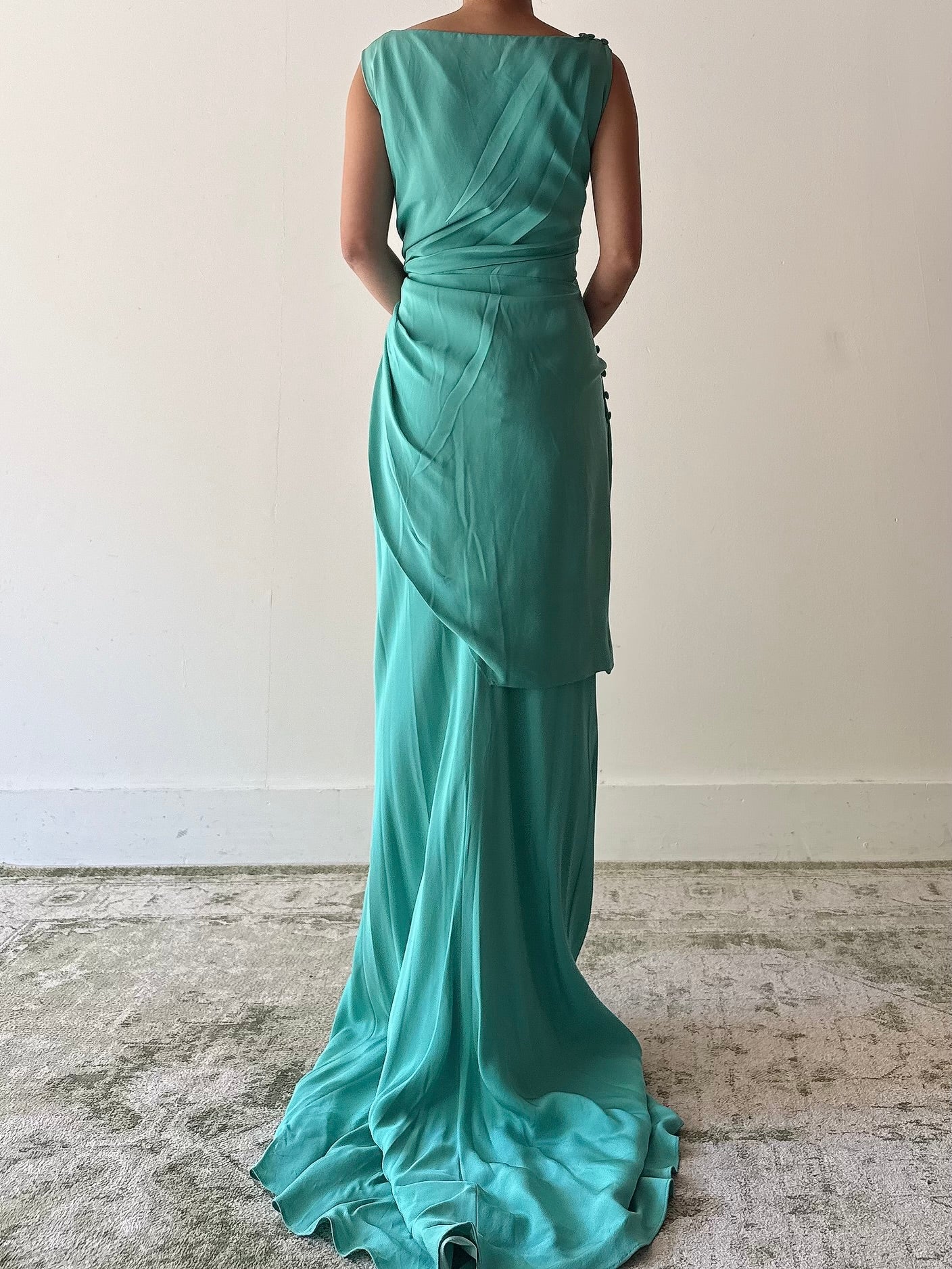 Vintage Belleville Sassoon Silk Gown - UK18