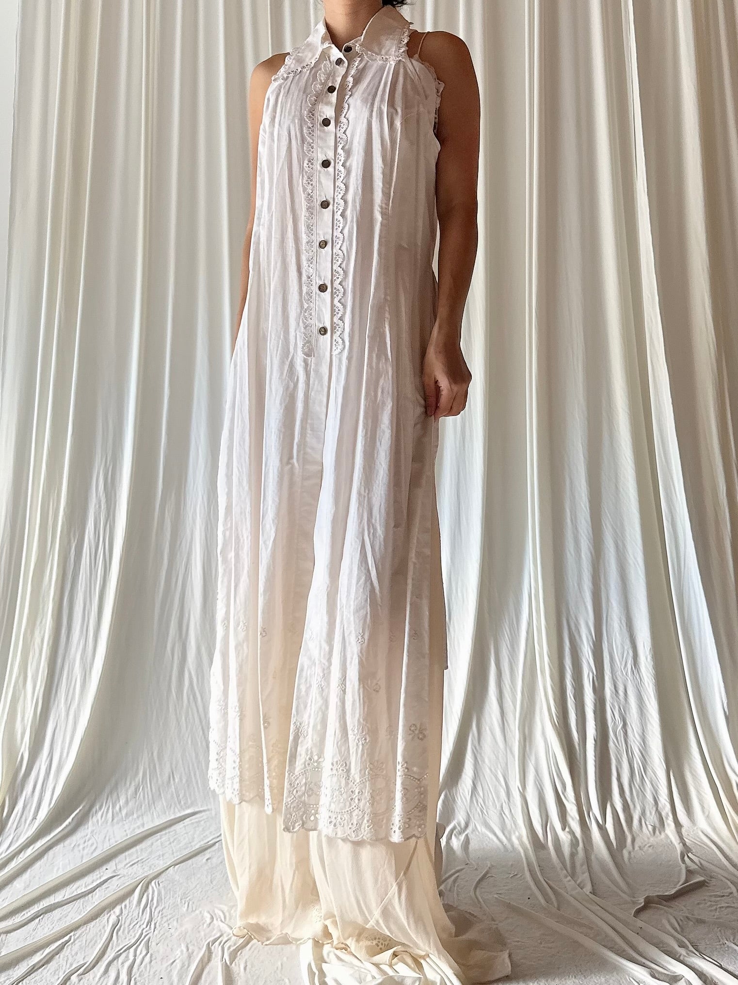 Vintage Carbur Silk Cotton Blend Tunic - M