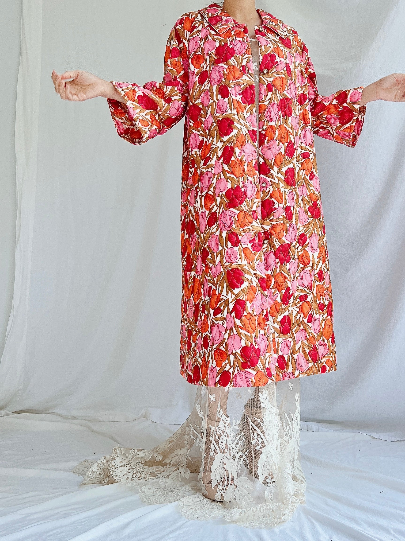 1960s Floral Duster - M