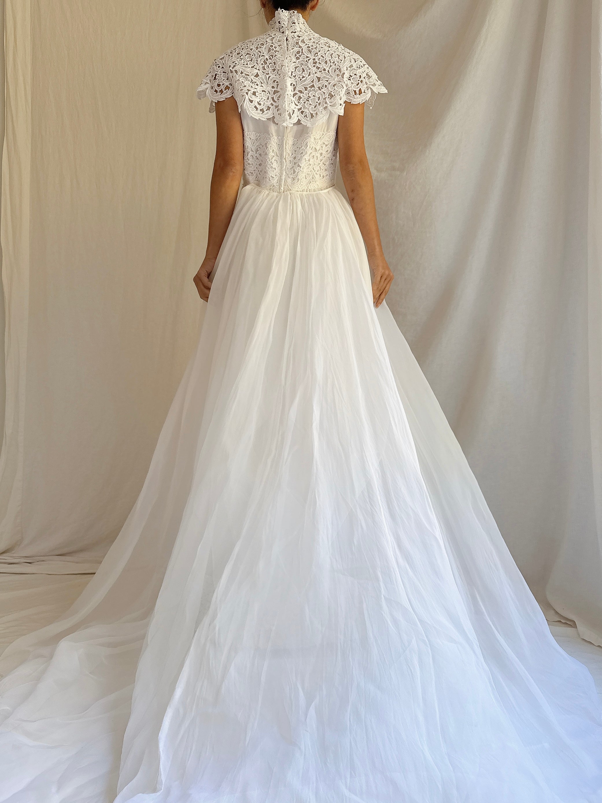 1960s Silk Organza 2-Piece Gown - XS