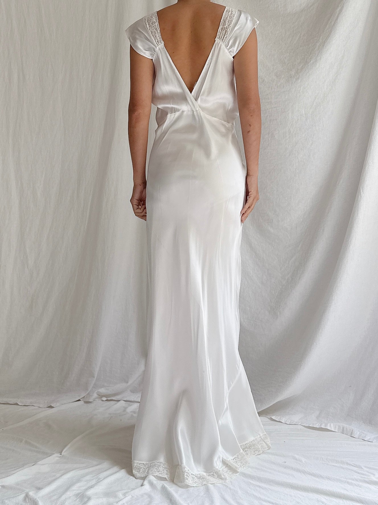 1930s Satin Slip Dress - S