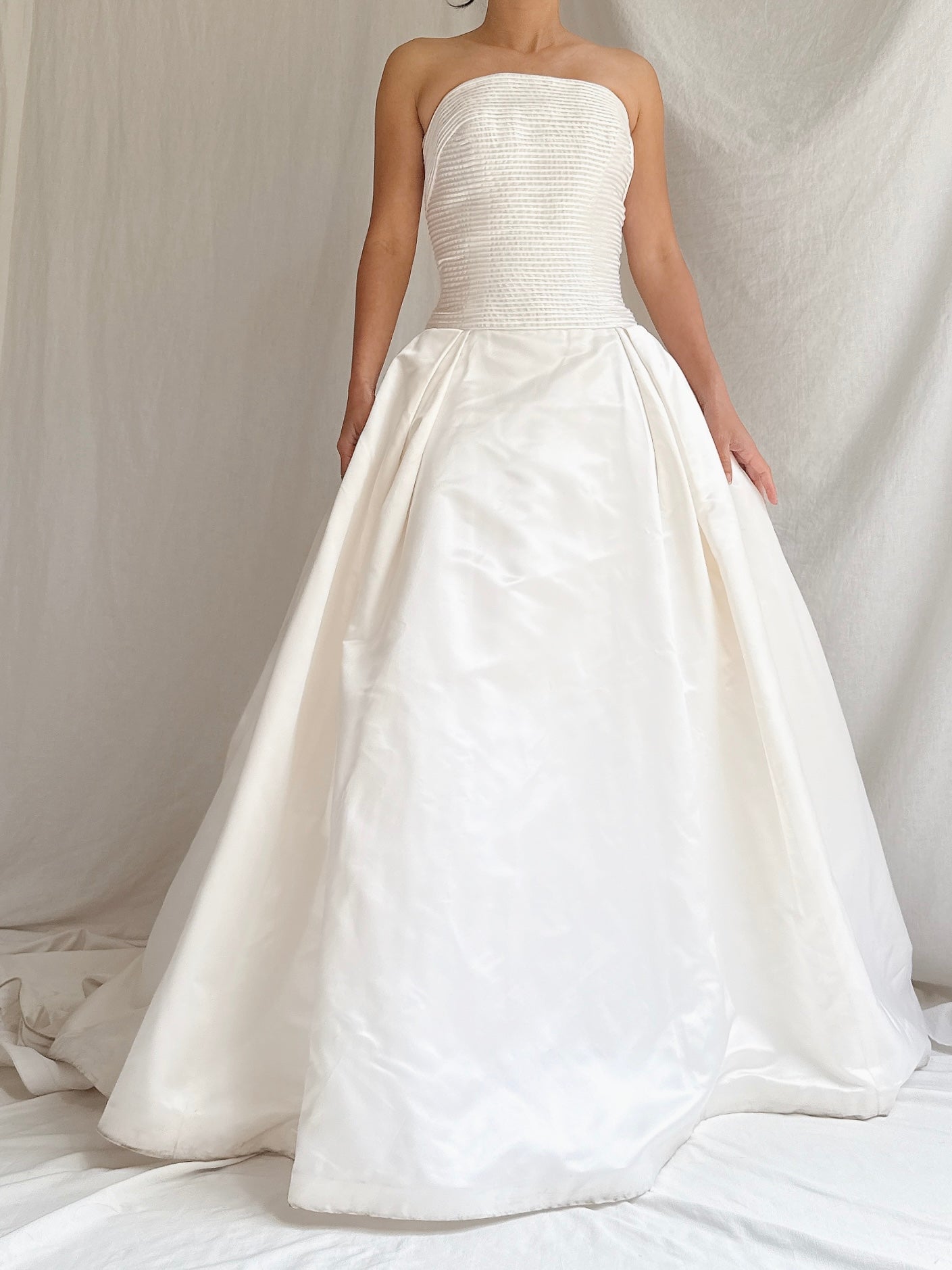 Vintage Sill Strapless Gown - S