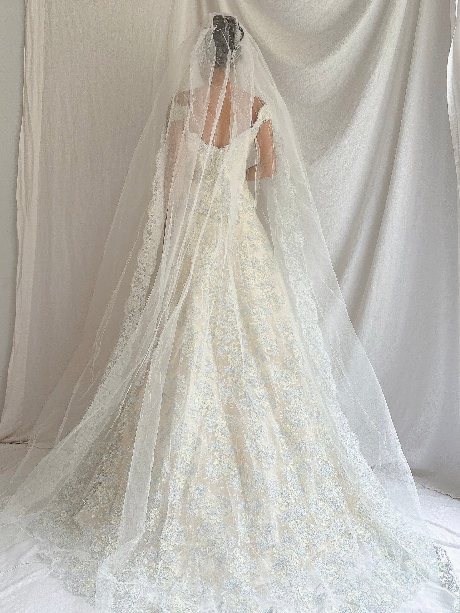 Vintage Aimee Atelier Couture Alencon Lace 3-Piece Set - L/IT 46