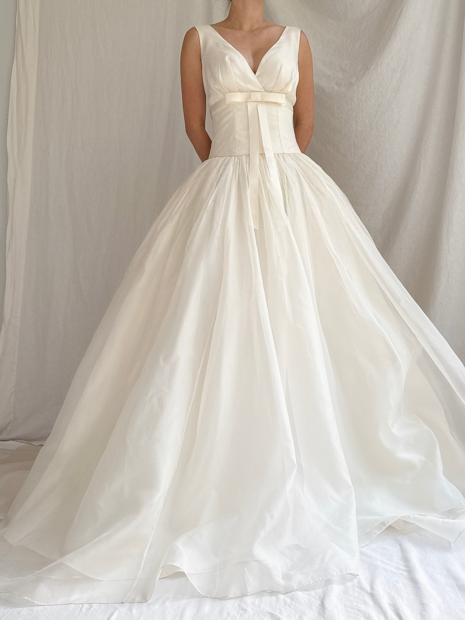 Vintage Silk Organza Gown - S