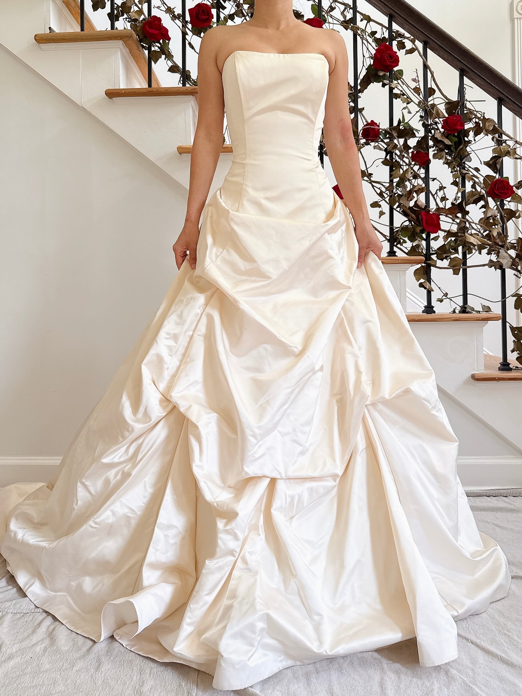 00 Marisa Silk Draped Gown - 35B/29W/58L from shoulders