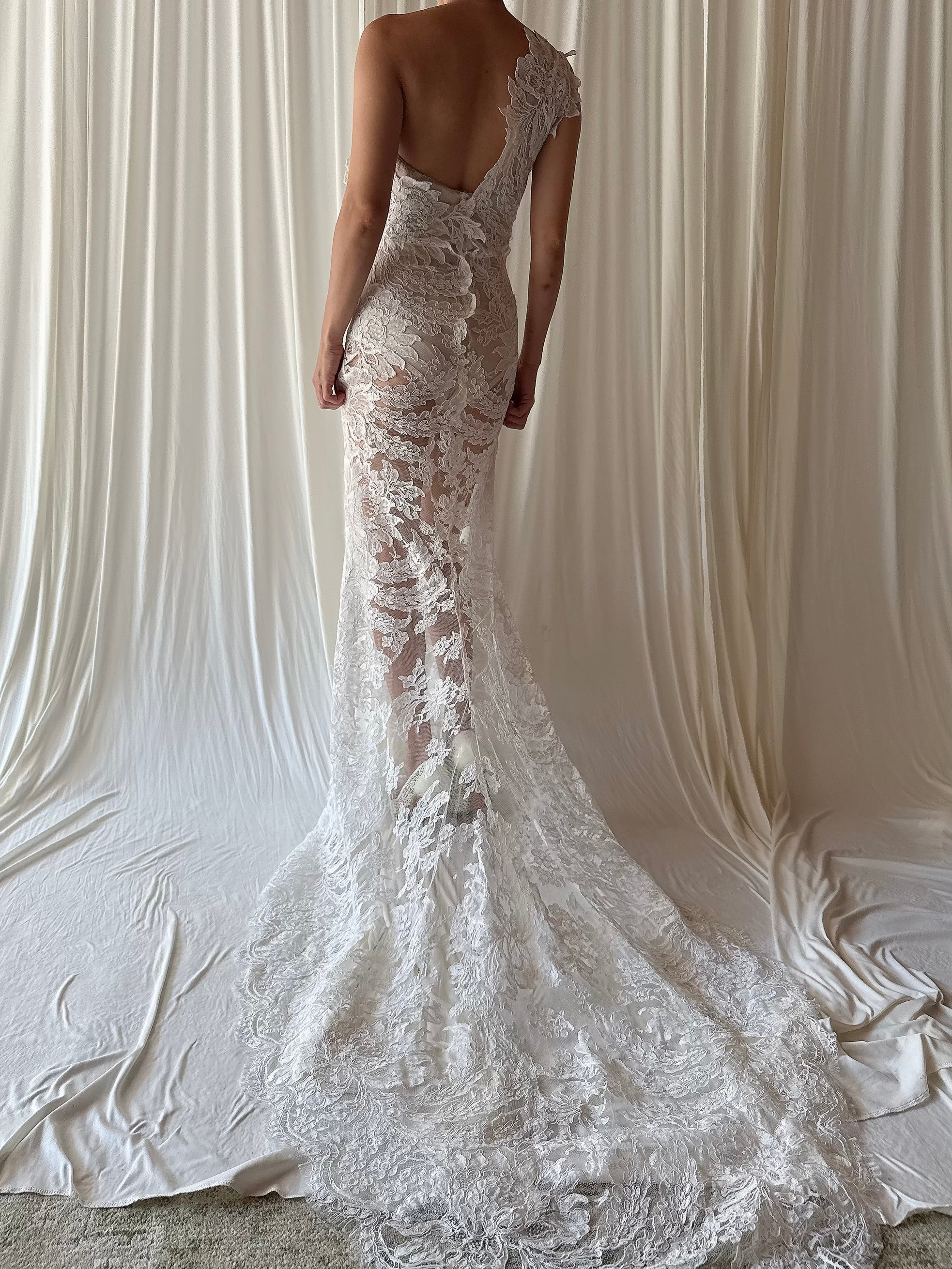 Vintage Anna Maier Lace Gown -S