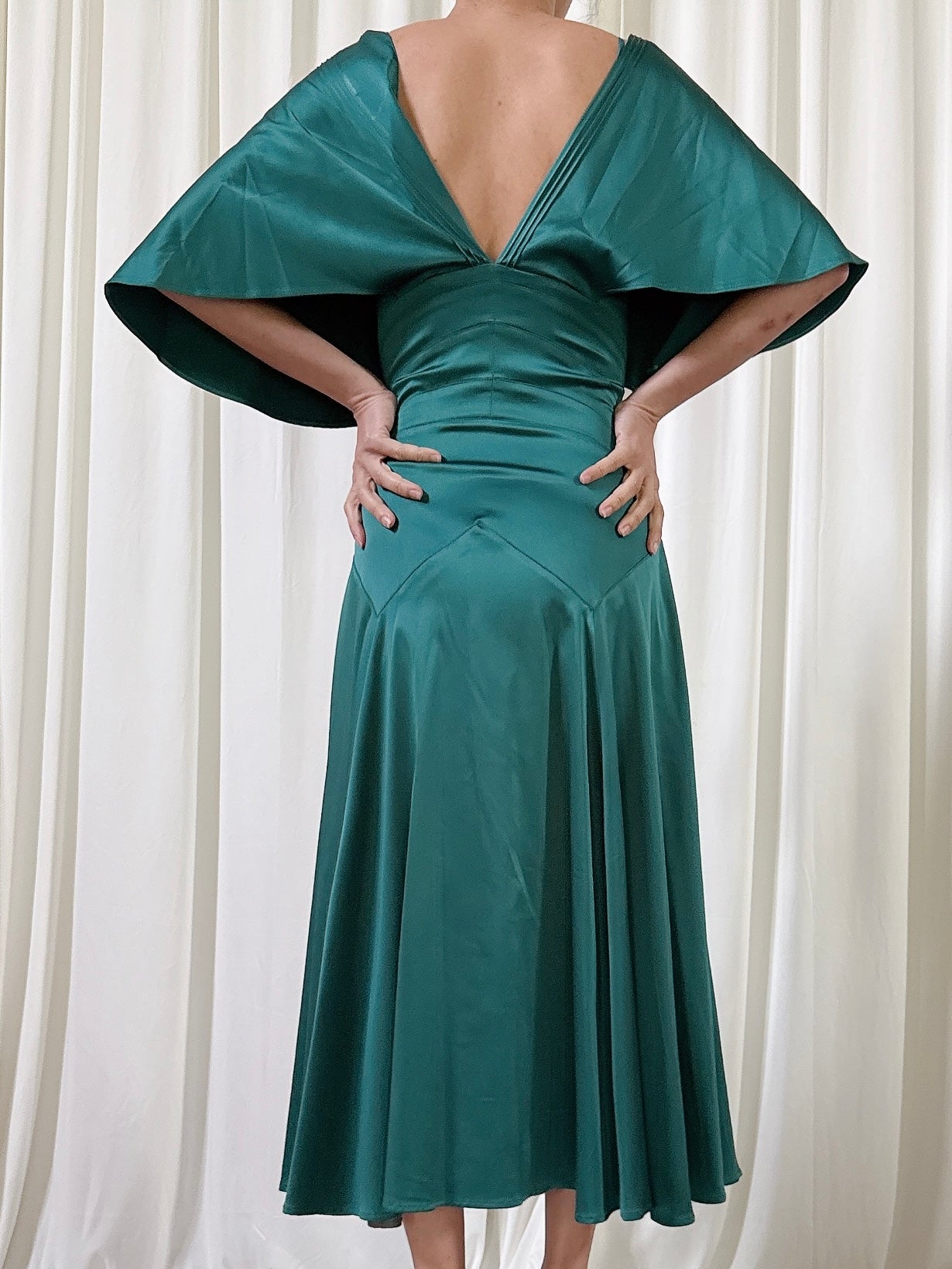 Vintage Futura Green Short Dress - Size 44