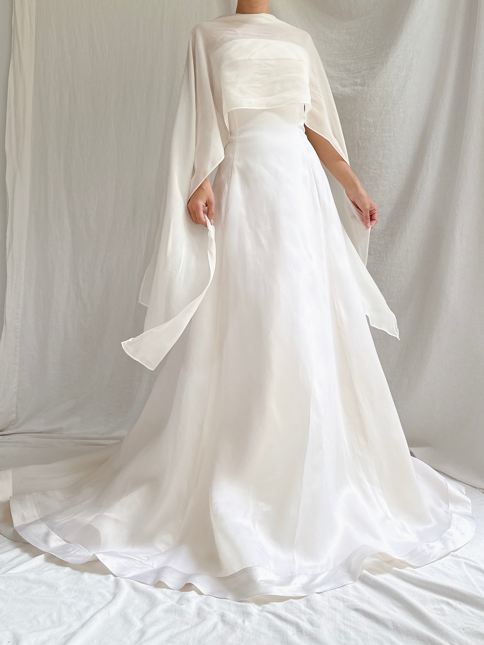 Vintage Angelina Bridal Couture Silk Organza Gown - M/10