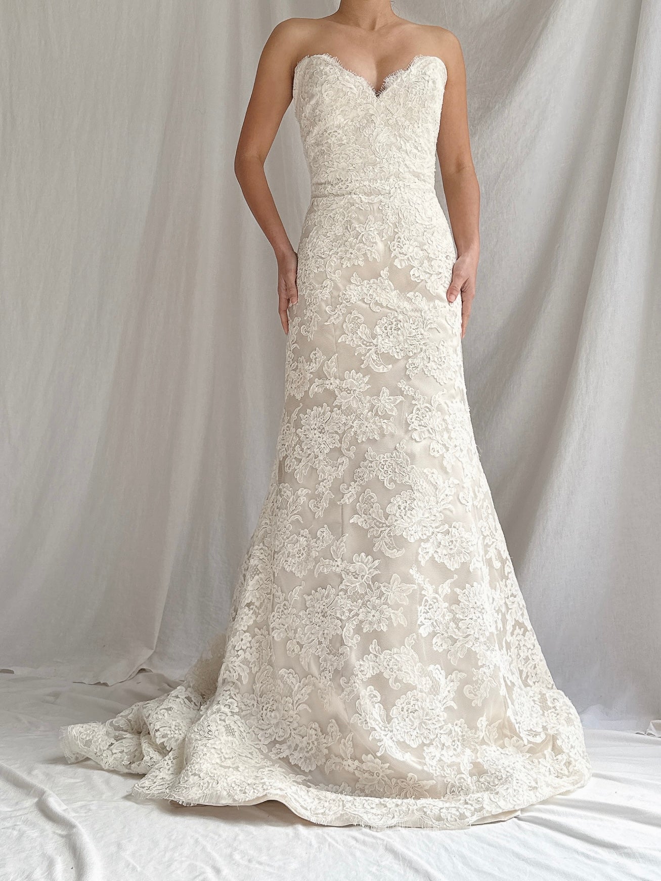 Vintage Jim Hjelm Alencon Lace Gown - S 6