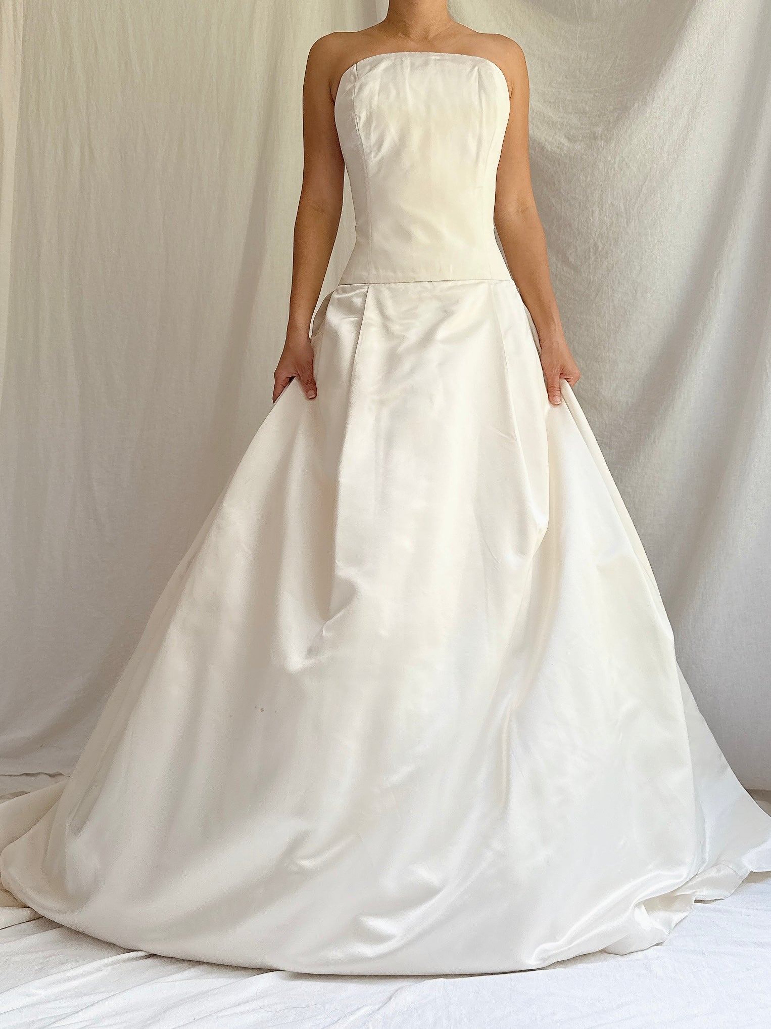 Vintage Amsale Silk Satin Gown - S