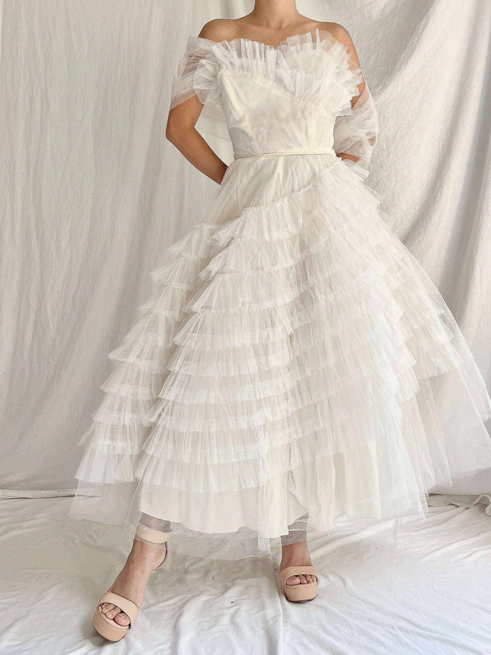 1950s Tulle Layered Dress - XS