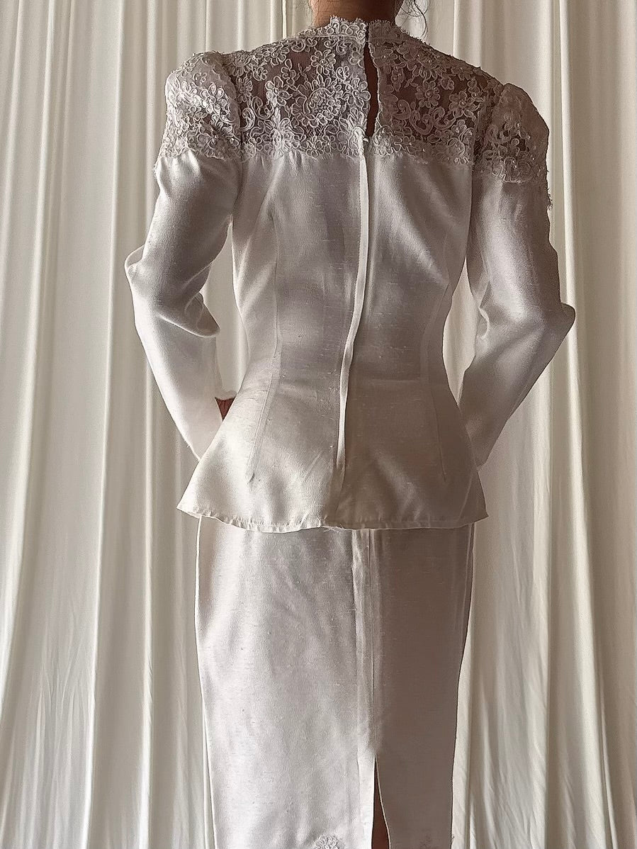 Vintage 2-Piece Silk Set - S