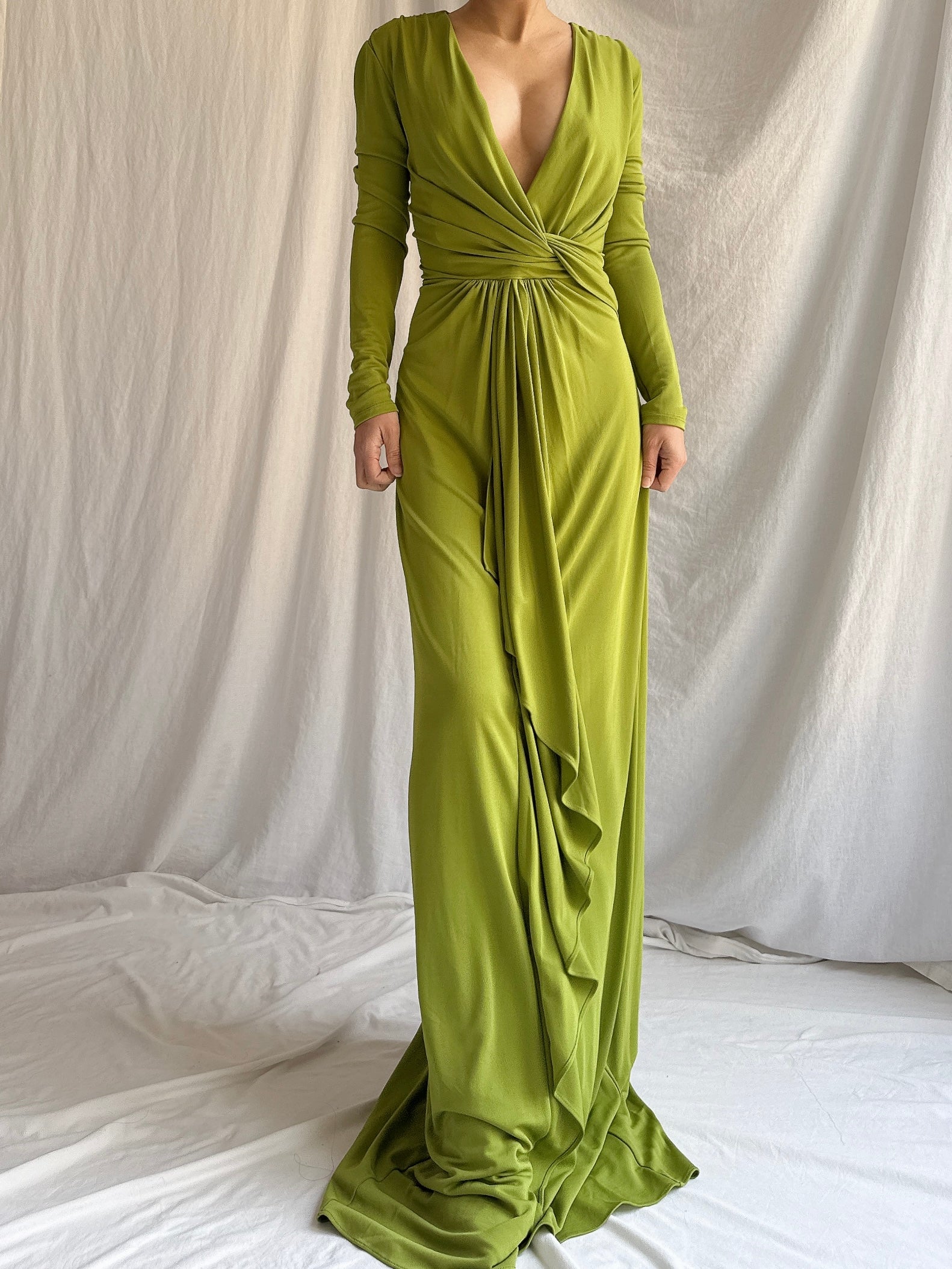 Halston Jersey Gown - M