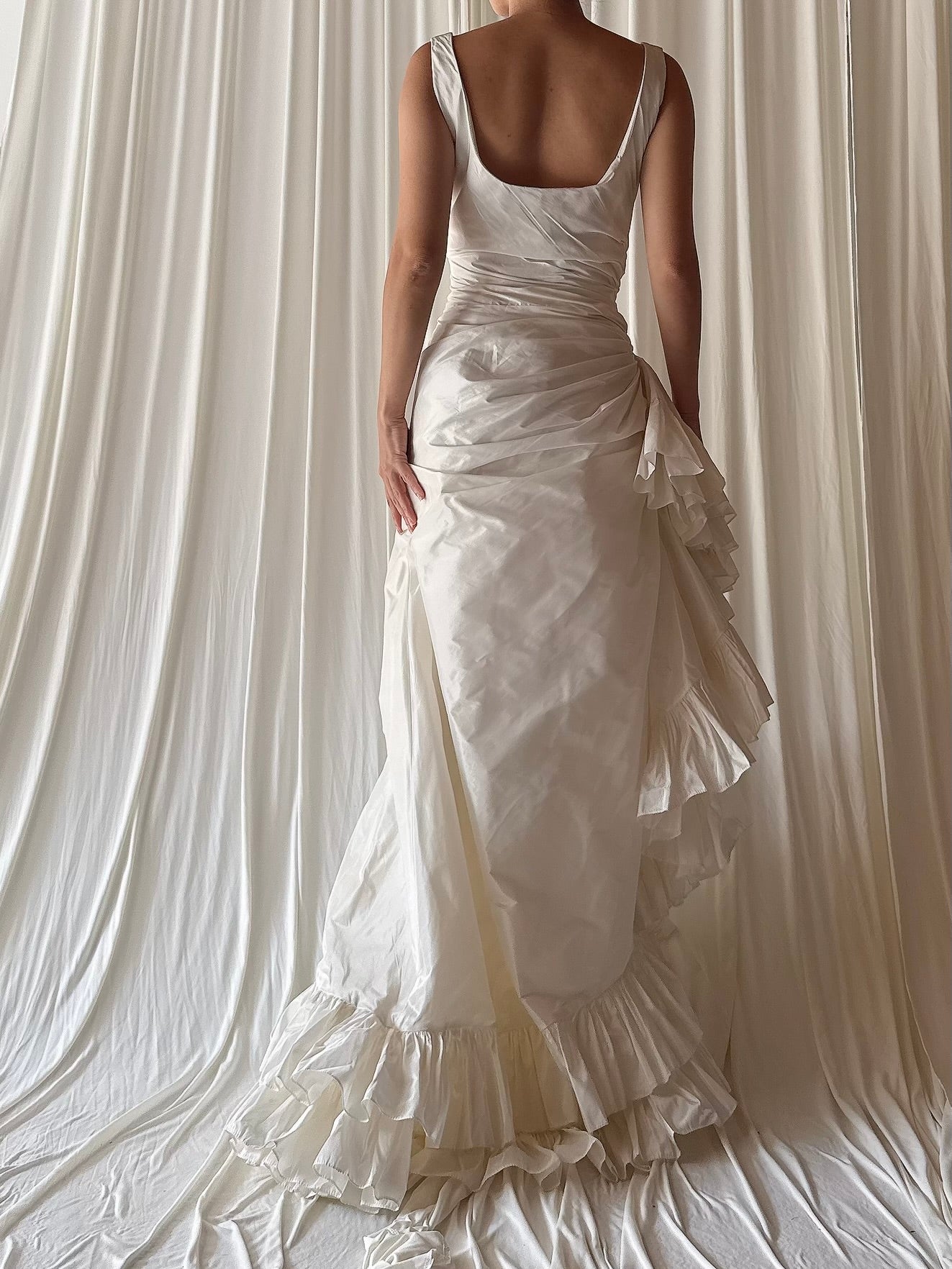 Vintage Cymbeline Taffeta Draped Gown - 4/6