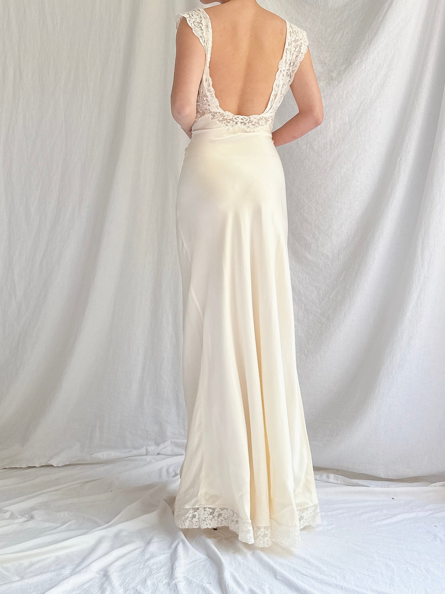 1930s Rare Fischer Silk Slip Dress - XS/S