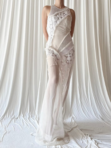 2014 Vera Wang Silk Embroidered Gown - S/2/4