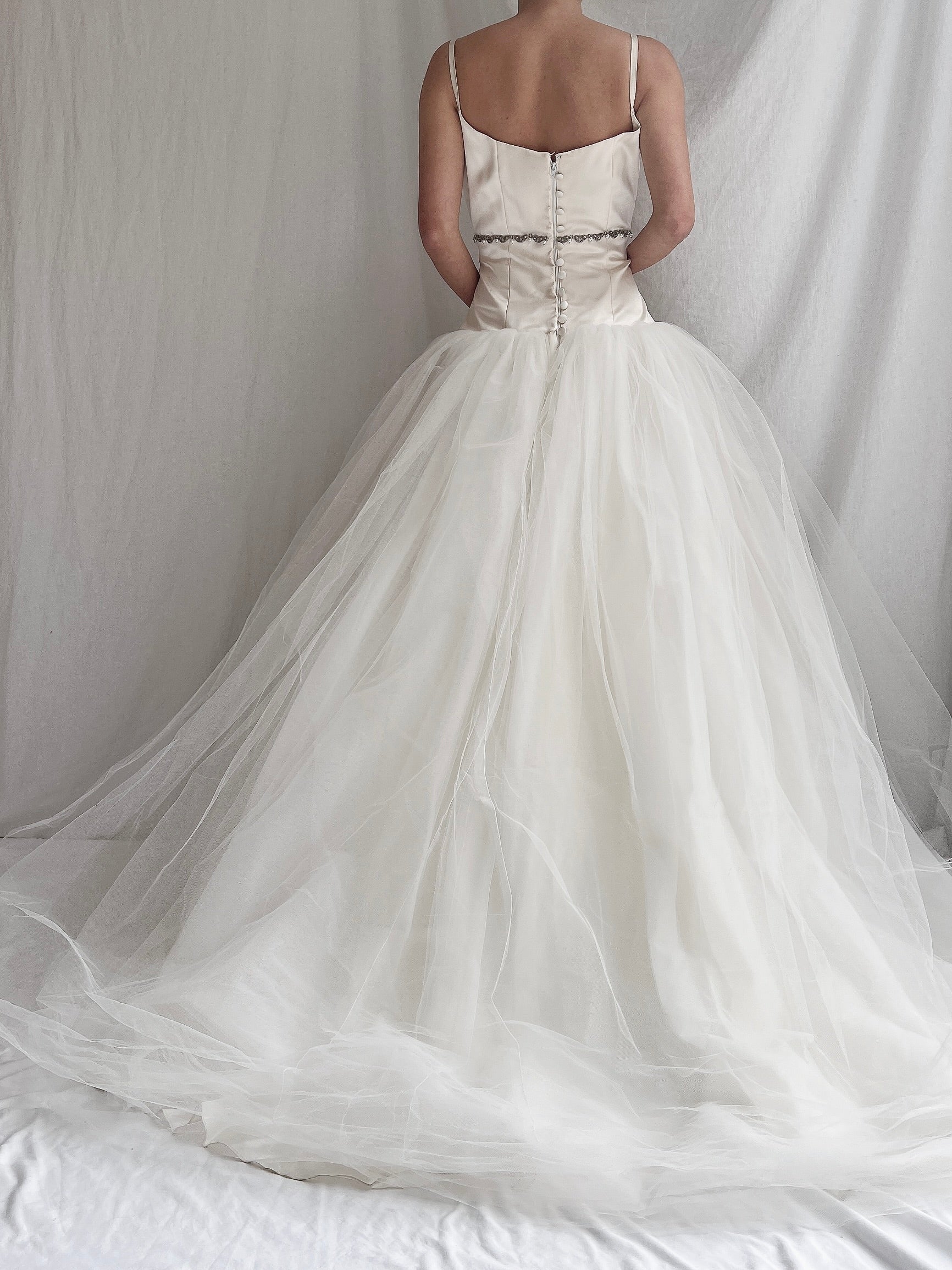 1990s Monique Llhuilier Tulle Gown - M 6/8