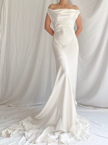 00 Silky Satin Bias Cut Gown - S-M
